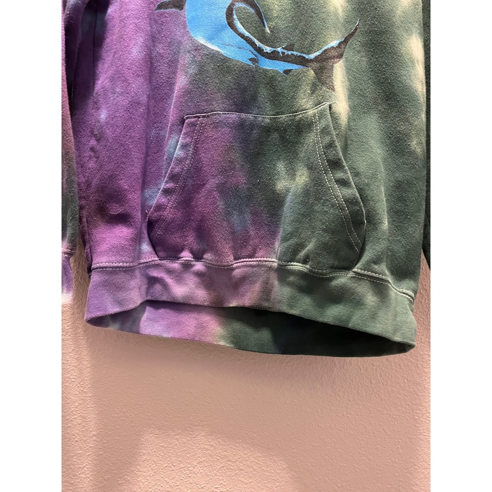 Goosebumps Hammerhead Shark Tie Dye Hoodie Green Purple Graphic Sweatshirt Small - Picture 3 of 7
